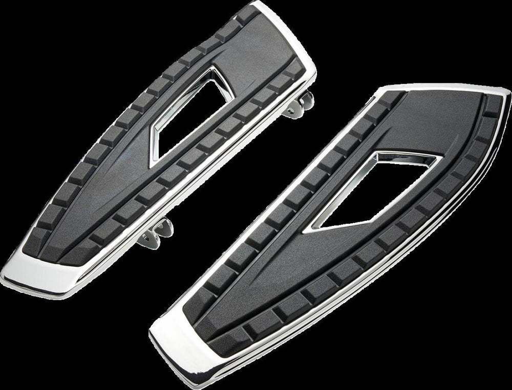 Ciro Chicane Floorboards For Harley Davidson FLD 1690 2012-2013 - Black/Chrome
