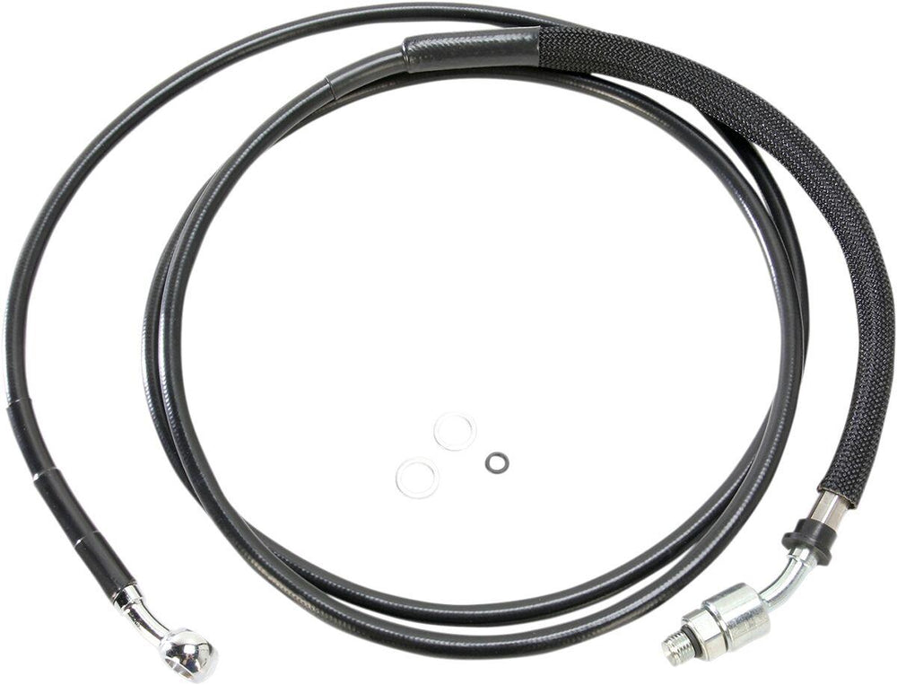 Drag Specialties Stainless Steel Hydraulic Clutch Hose For Harley Davidson FLHRSE5 1800 2013 198.5 cm - Vinyl-Coat Black