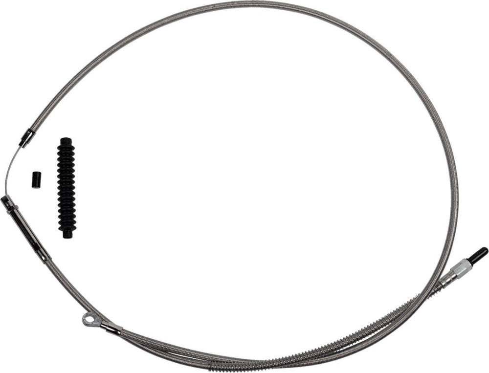 Barnett Stainless Steel Clutch Cable For Harley Davidson FLHFB 1868 2023 +20.3 cm (8") - Silver