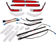 Show Chrome LED Trunk & Saddlebag Molding Insert Kit For Honda GL 1800 Goldwing 2001-2010 Clear/Red