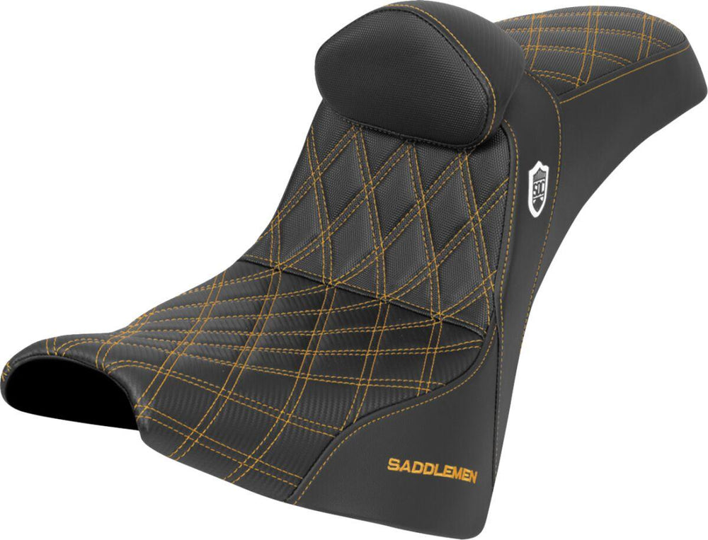 Saddlemen Pro Series SDC Performance Grip Seat For Harley Davidson FXBB 1750 ABS 2018-2020 Gripper - Black/Gold