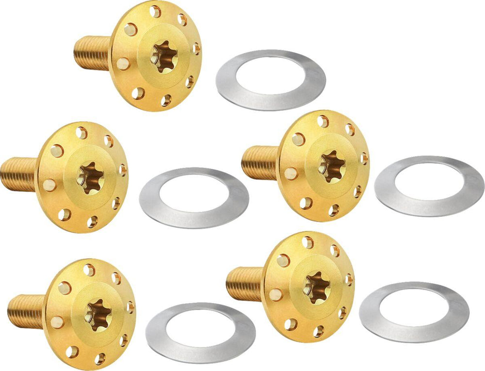 Arlen Ness Holeshot Floating Brake Disc Bolt Kit For Harley Davidson FLHX 1923 2024 - Gold Front