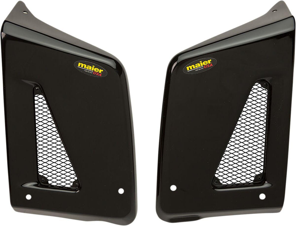 Maier Radiator Scoops For Kawasaki KLR650 1987-2003 - Black