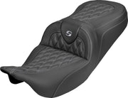 Saddlemen Roadsofa Carbon Fibre Seat For Harley Davidson FLH 1868 ABS 2021 - Black/Silver
