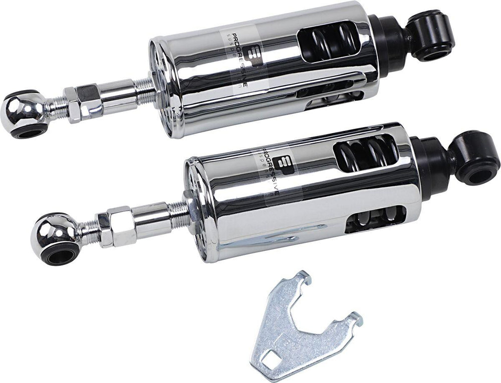 Progressive Suspension 422 Series Shocks For Harley Davidson FLST 1340 1989-1990 - Chrome