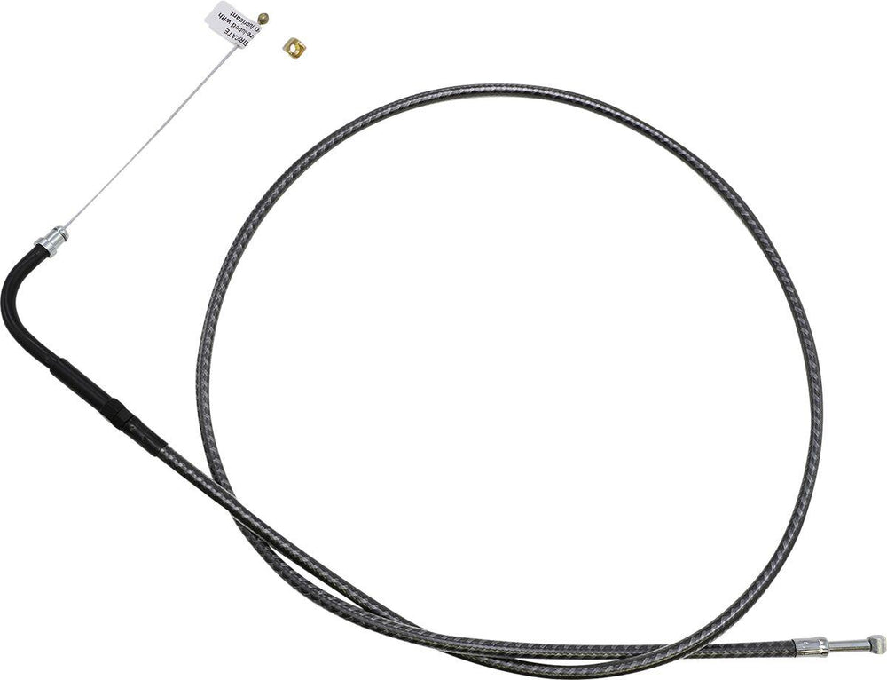 Magnum Shielding KarbonFibr Braided Throttle Idle Cable For Harley Davidson FLHR 1340 1996-1998 100.5 cm (39-1 2") - Carbon Fiber Silver