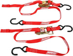 Moose Racing Heavy Duty Ratchet Tie Down Straps Set (183cm) - Red