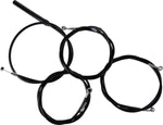 LA Choppers Complete Black Vinyl Braided Handlebar Cable/Brake Hose Kit For Harley Davidson FLHRXS 1868 ABS 2024 Standard - Black/Clear-Coated