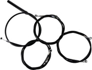 LA Choppers Complete Black Vinyl Braided Handlebar Cable/Brake Hose Kit For Harley Davidson FLHRXS 1868 ABS 2024 Standard - Black/Clear-Coated