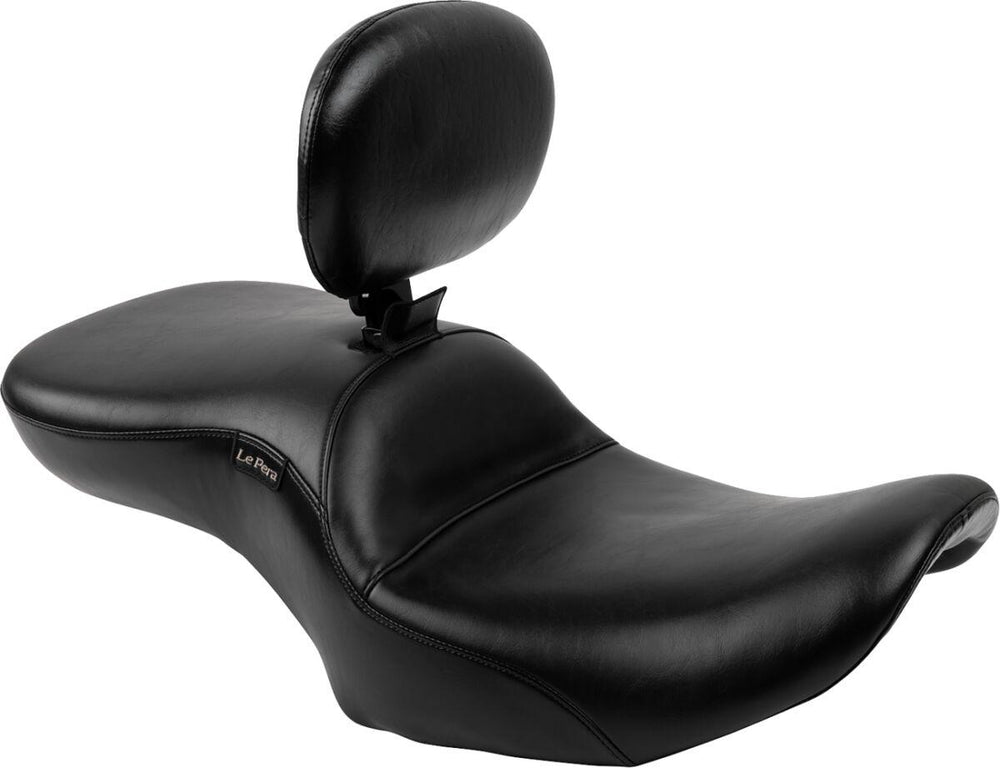 LE Pera Maverick Seat With Backrest For Harley Davidson FLHX 1750 ABS 2023 Smooth - Black