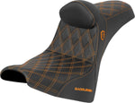 Saddlemen Pro Series SDC Performance Grip Seat For Harley Davidson FXBB 1750 ABS 2018-2020 Gripper - Black/Orange