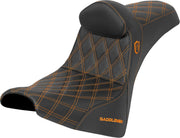 Saddlemen Pro Series SDC Performance Grip Seat For Harley Davidson FXBB 1750 ABS 2018-2020 Gripper - Black/Orange