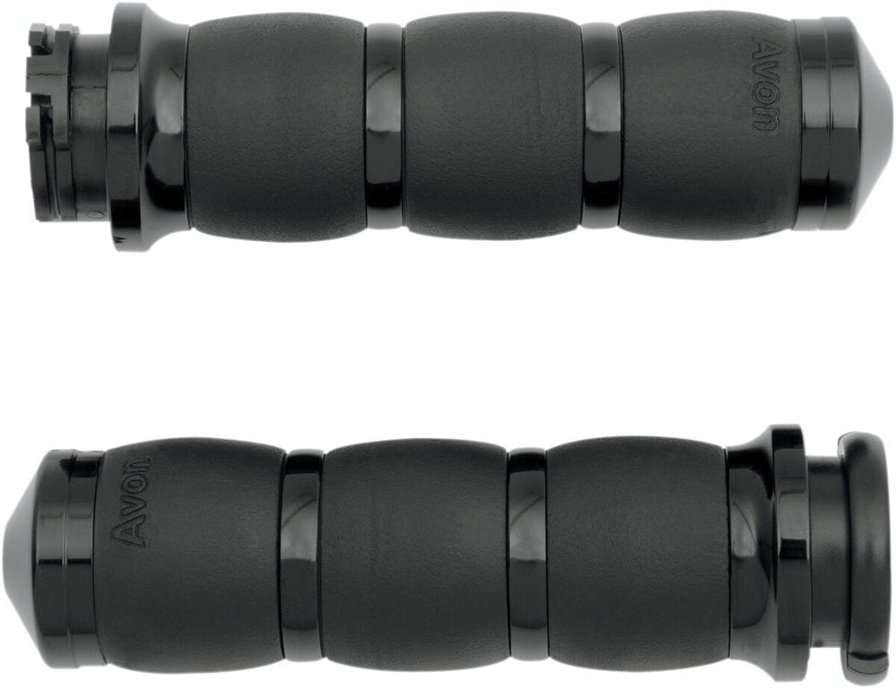 Avon Grips 3-Ring Velvet Air Grips For Harley Davidson FLD 1690 2012-2013 - Black