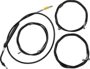 LA Choppers Standard Black Vinyl Handlebar Cable/Brake Hose Kit For Harley Davidson FLHR 1750 ABS 2021-2022 45.5 cm - 51 cm (18" - 20") - Black