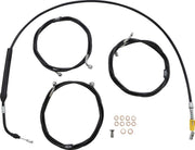 LA Choppers Standard Black Vinyl Handlebar Cable/Brake Hose Kit For Harley Davidson FLH 1868 ABS 2021 30.5 cm - 35.5 cm (12" - 14") - Black