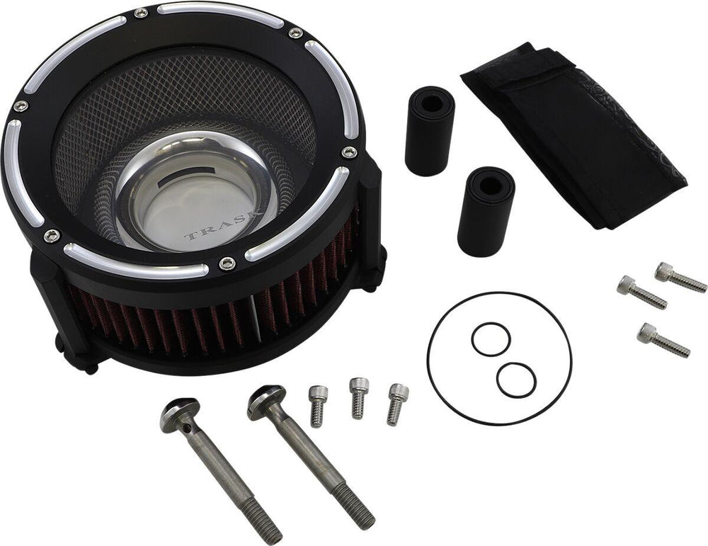 Trask Assault Charge High-Flow Air Cleaner For Harley Davidson FLHR 1584 2008 - Black/Reverse Cut