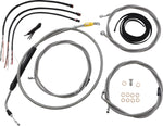 LA Choppers Handlebar Cable/Brake Hose Kit For Harley Davidson FLHR 1750 ABS 2021-2022 45.5 cm - 51 cm (18" - 20") - Clear-Coated