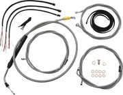 LA Choppers Handlebar Cable/Brake Hose Kit For Harley Davidson FLHR 1750 ABS 2021-2022 45.5 cm - 51 cm (18" - 20") - Clear-Coated