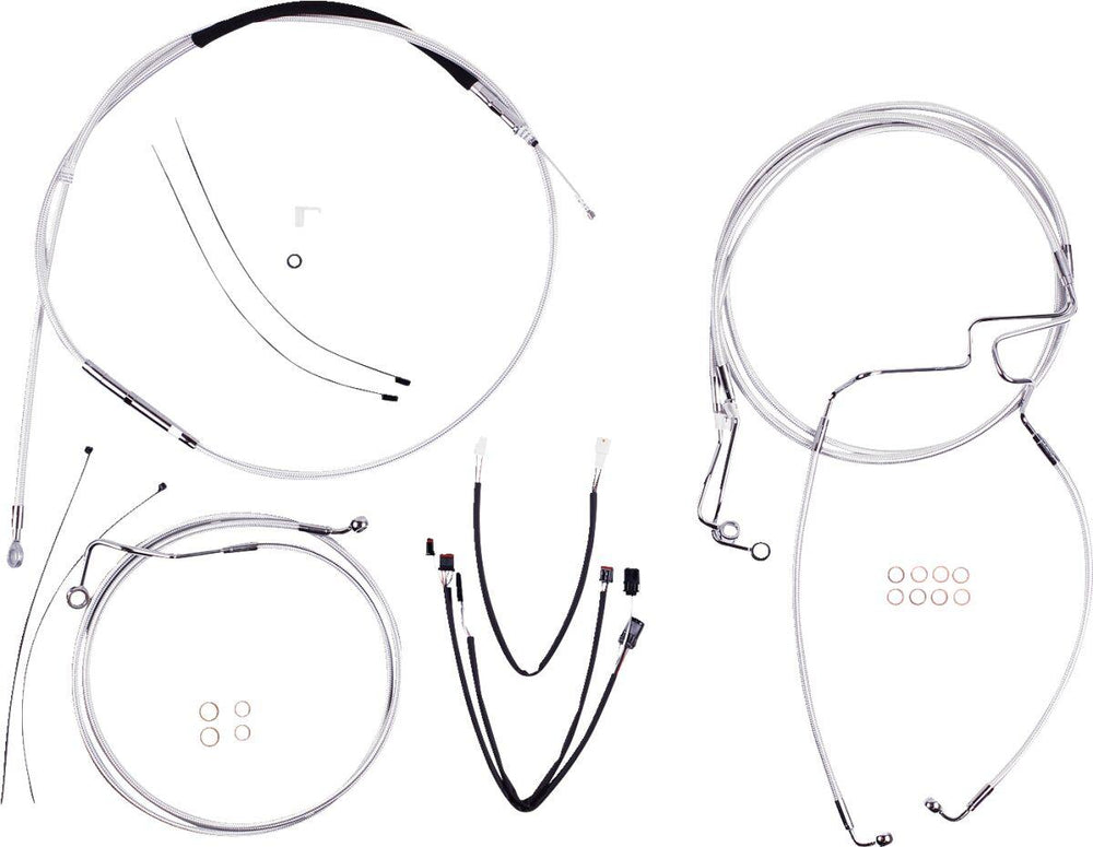 Magnum Shielding Sterling Chromite II Designer Handlebar Cable Install Kit For Harley Davidson FLTRK 1868 2021-2024 45.5 - 51cm (18" - 20") - Chrome Clear-Coated