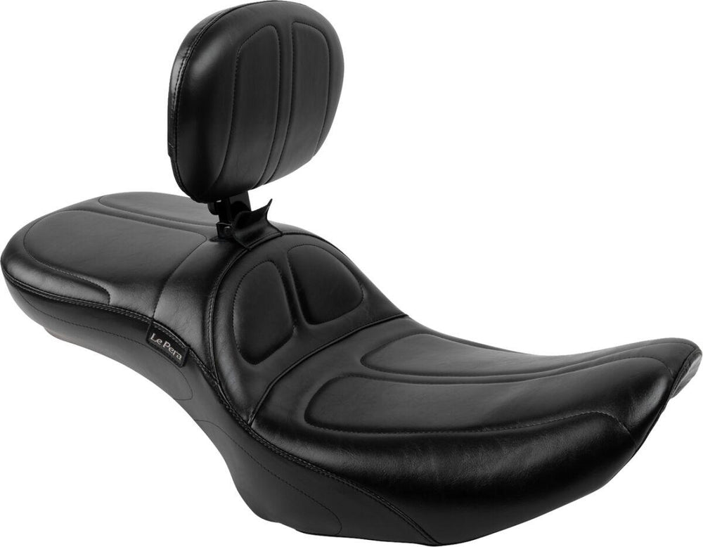 LE Pera Maverick Daddy Long Legs Seat With Backrest For Harley Davidson FLHX 1750 ABS 2023 Plain - Black