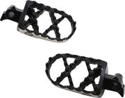 Moose Racing Hybrid Foot Pegs For Gas Gas EC125 1997-2010 - Black/Silver