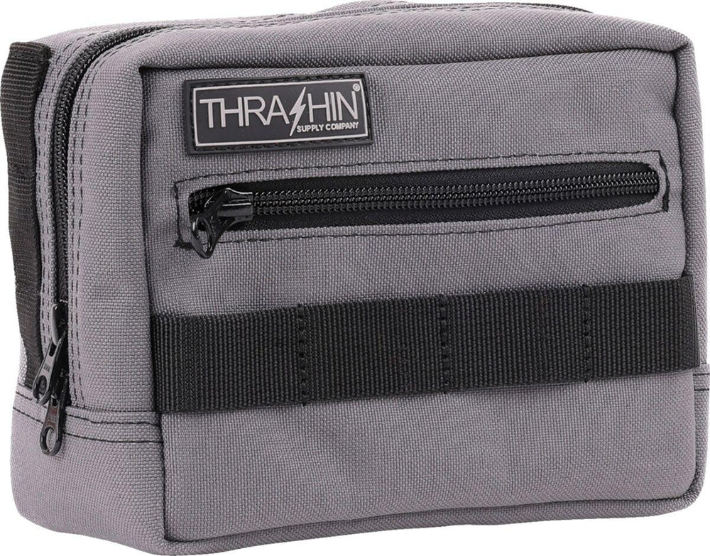Thrashin Supply Co Handlebar Bag Handlebar Grey/Orange - 12.5cm (5") x 17.5cm (7") x 8.26cm (3-1/4")