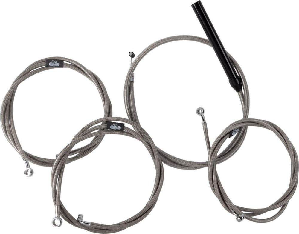 LA Choppers Handlebar Cable/Brake Hose Kit For Harley Davidson FLHRXS 1868 ABS 2024 30.5 cm - 35.5 cm (12" - 14") - Clear-Coated