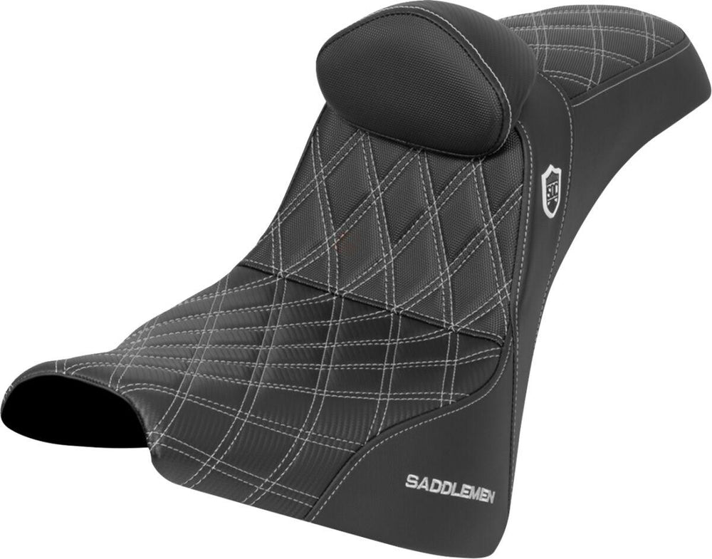 Saddlemen Pro Series SDC Performance Grip Seat For Harley Davidson FXBB 1750 ABS 2018-2020 Gripper - Black/Silver