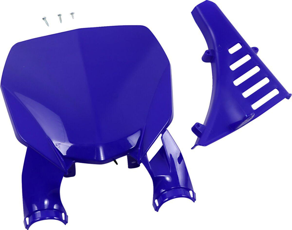 UFO Stadium Front Number Board With Fork Guards For Yamaha YZ125 2022-2025 - Blue