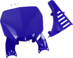 UFO Stadium Front Number Board With Fork Guards For Yamaha YZ125 2022-2025 - Blue