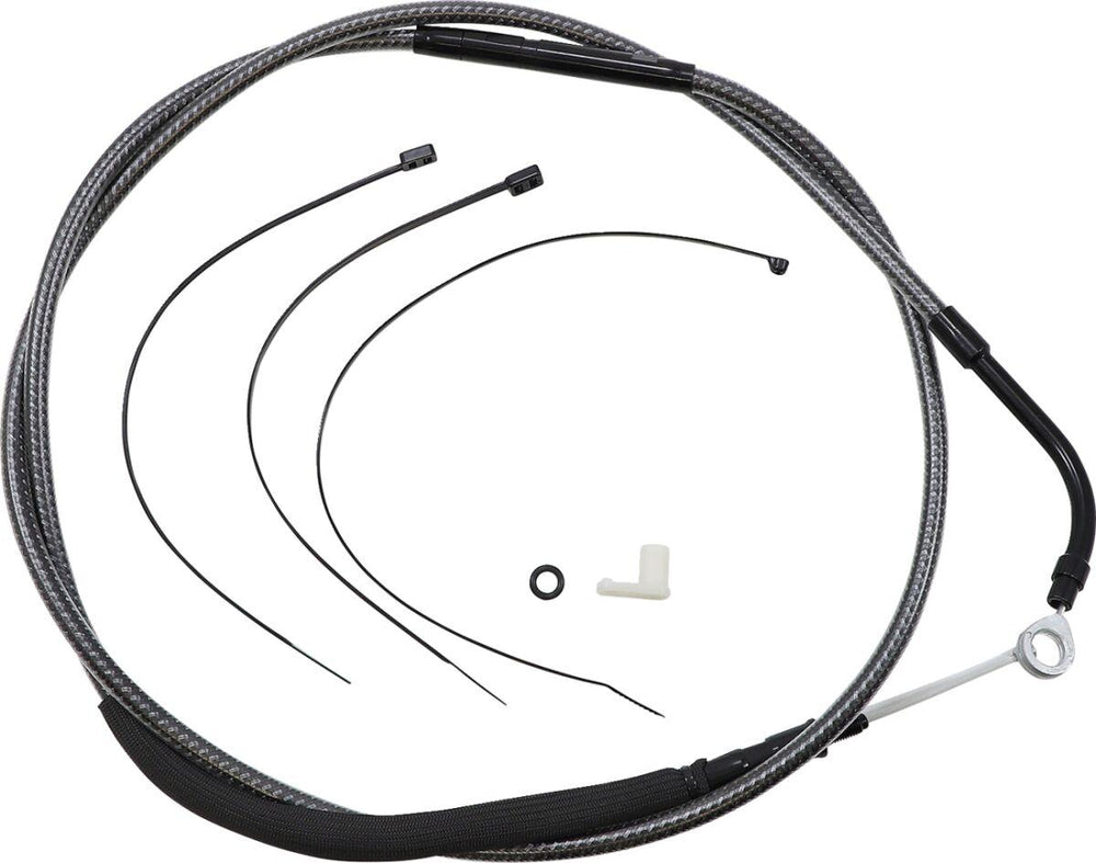 Magnum Shielding Polished KarbonFibr Clutch Cable For Harley Davidson FLH 1868 2021 187.5 cm (73-3 4") - Carbon Fiber Silver