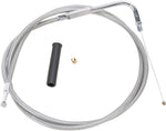 Drag Specialties Stainless Braided Throttle Cable For Harley Davidson FLHR 1340 1994-1995 127 cm (50") - Silver Unfinished