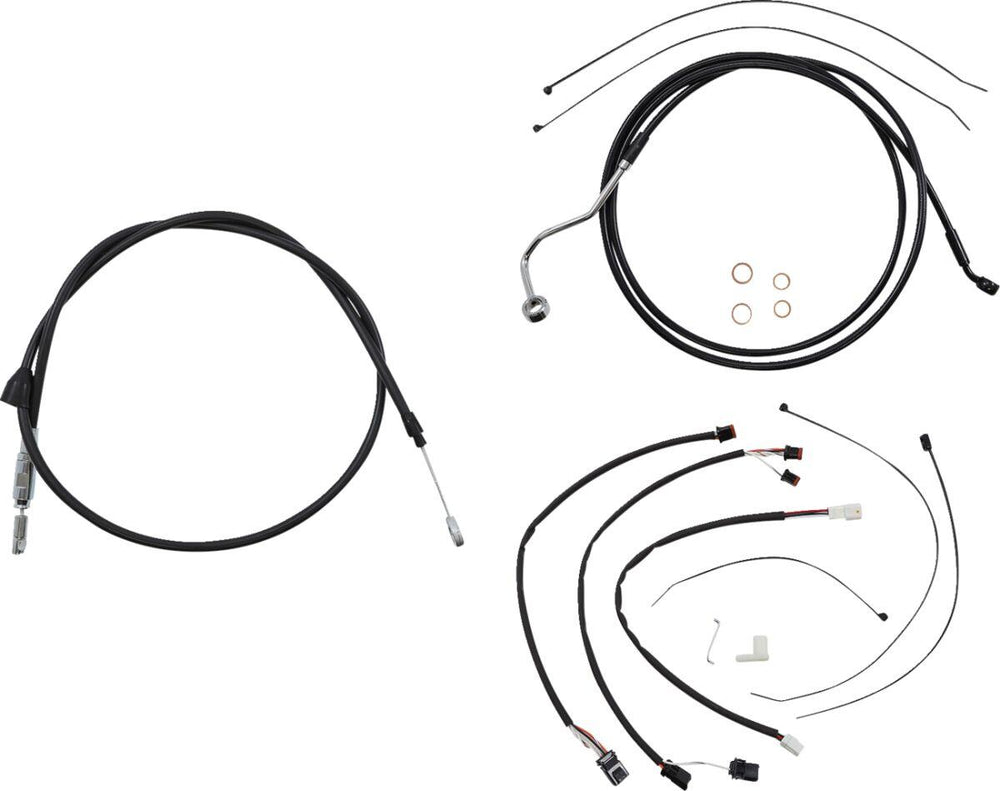 Magnum Shielding XR Handlebar Cable Install Kit For Harley Davidson FLHR 1750 2021-2022 38 - 43cm (15" - 17") - Black