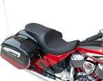 Drag Specialties Forward Positioned Low-Profile Touring Seat For Indian Chief 111 2014-2020 Black Stitching Double Diamond - Black
