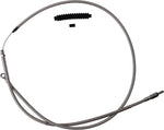 Barnett Stainless Steel Clutch Cable For Harley Davidson FLHR 1750 2021-2022 +15.2 cm (6") - Silver
