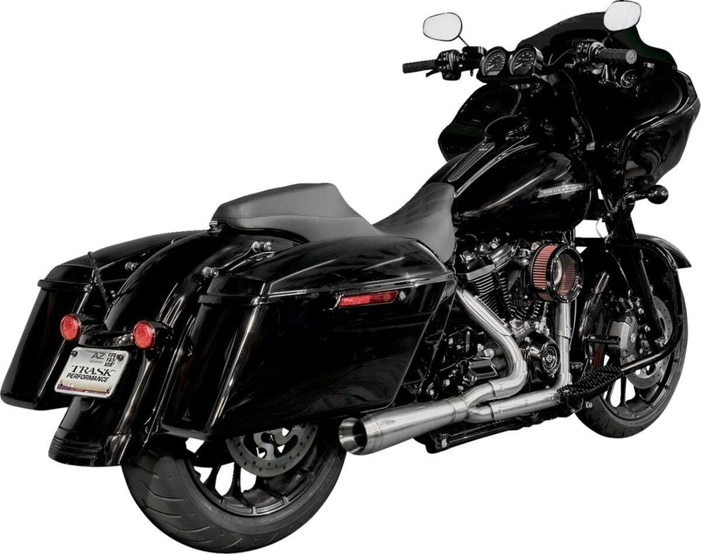Trask 2 Into 1 Assault Exhaust System For Harley Davidson FLH 1868 2021 - Stainless Steel
