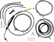 LA Choppers Handlebar Cable/Brake Hose Kit For Harley Davidson FLHR 1750 ABS 2021-2022 38 cm - 43 cm (15" - 17") - Clear-Coated