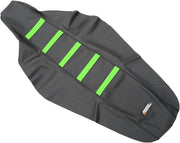 Moose Racing Ribbed Seat Cover For Kawasaki KXF450 2016-2018 - Black Cover Green Ribs