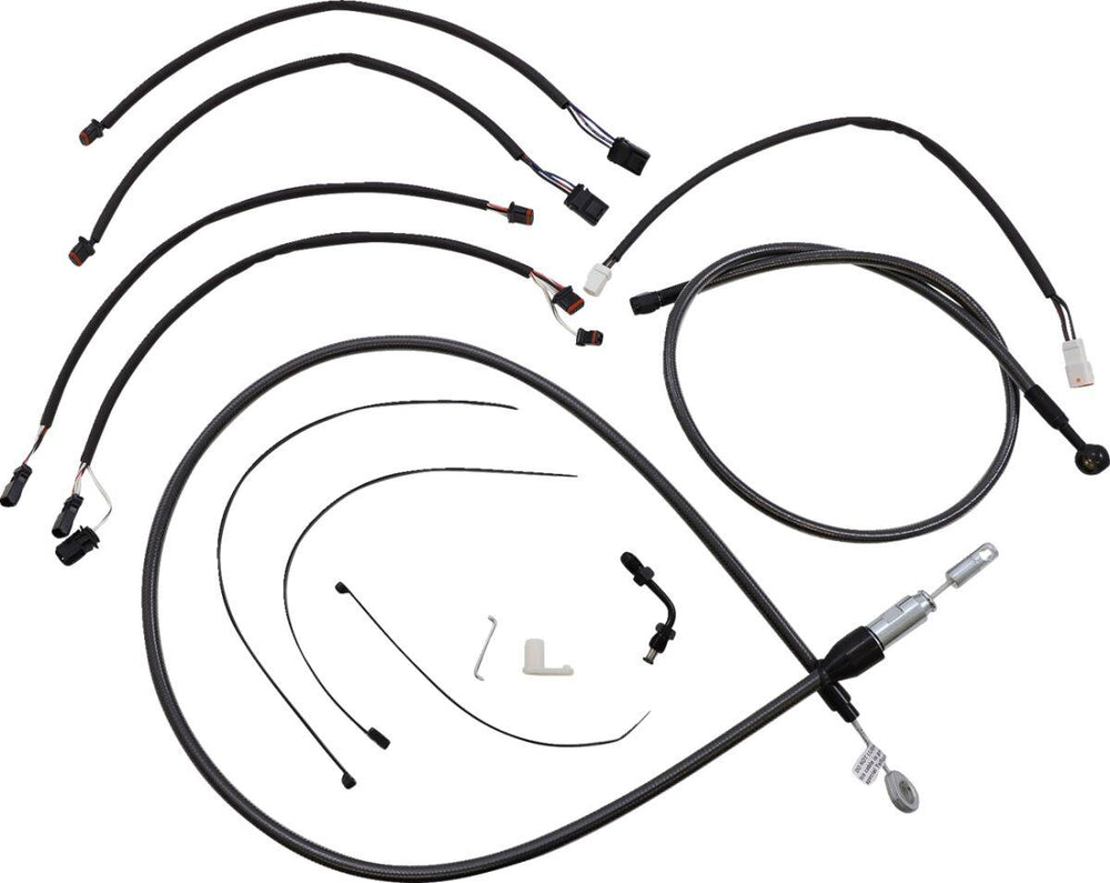 Magnum Shielding Pearl Designer Handlebar Cable Install Kit For Harley Davidson FLDE 1750 2018-2020 30.5 - 35.5cm (12" - 14") - Black