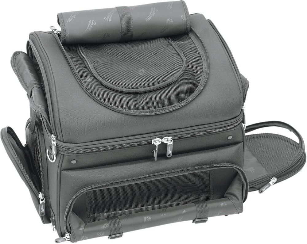 Saddlemen Pet Voyager Rear Carrier Bag - Black/Chrome