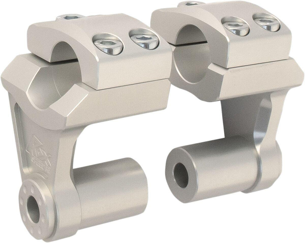 Rox Speed FX 2" Deluxe Handlebar Risers for 7/8" Handlebars For Ducati Monster 821 ABS 2018-2020 - Silver