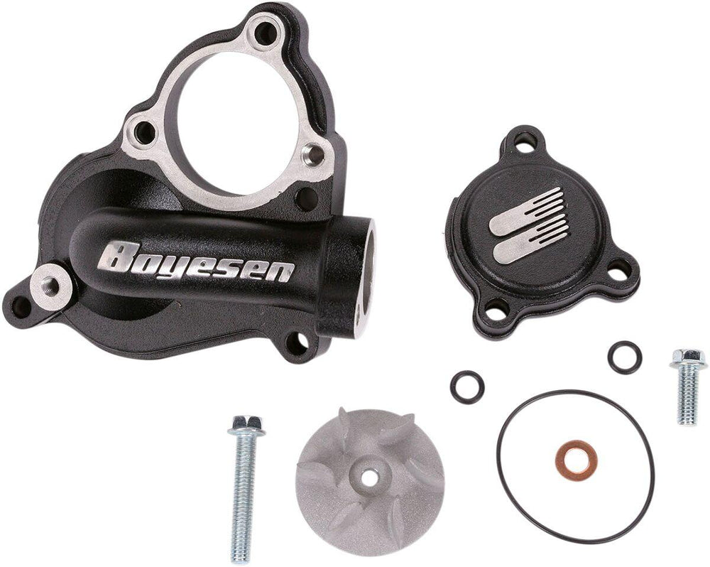 Boyesen Supercooler Water Pump Cover & Impeller Kit For Kawasaki KXF250 2004-2016 - Black