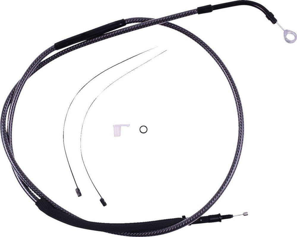 Magnum Shielding Polished KarbonFibr Clutch Cable For Harley Davidson FLH 1868 2021 167 cm (65-3 4") - Carbon Fiber Silver