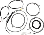 LA Choppers Complete Plug-and-Play Cable Kit For Harley Davidson FLHR 1750 ABS 2021-2022 30.5 cm - 35.5 cm (12" - 14") - Clear-Coated