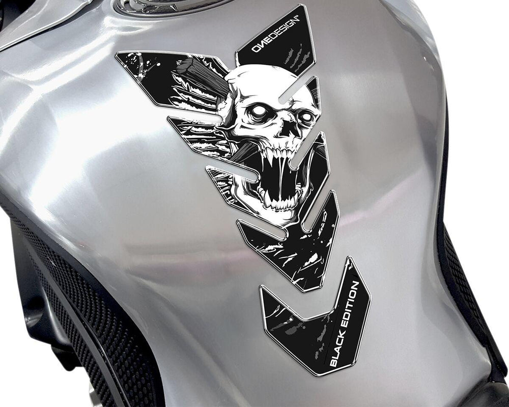 Onedesign Resin/Soft Touch Tank Pad Skull - Black/Multi