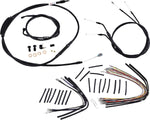 Burly Complete Vinyl Handlebar Cable/Line Kit for Ape Hangers For Harley Davidson FXDWG 1584 2007-2011 35.5cm (14") - Black