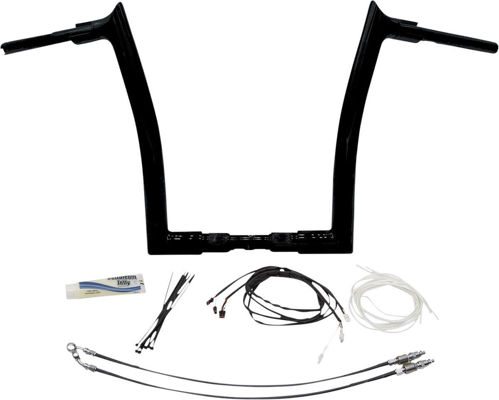 Fat Baggers Inc. 1-1 2" EZ Install Pointed Top Handlebar Kit For Harley Davidson FLHR 1690 2016 - Black