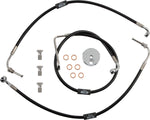 LA Choppers Braided Brake Hose Kit For Harley Davidson FXDF 1584 2008-2011 Front 12" - 14" - Black