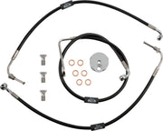 LA Choppers Braided Brake Hose Kit For Harley Davidson FXDF 1584 2008-2011 Front 12" - 14" - Black