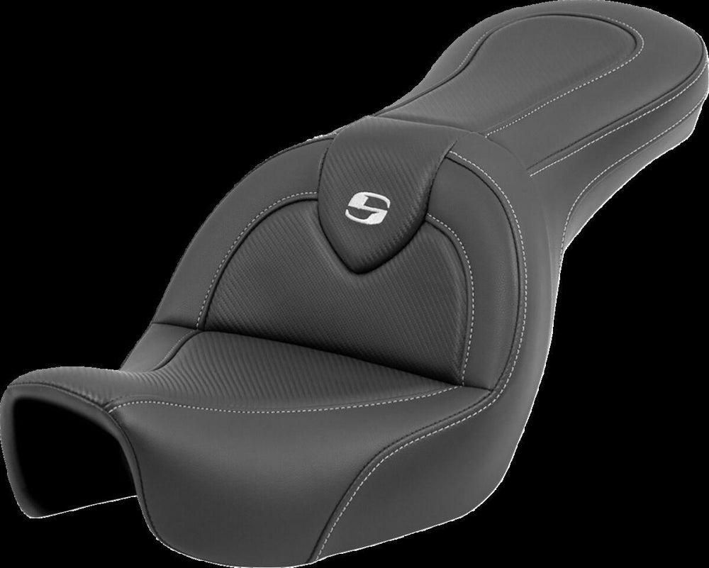 Saddlemen Roadsofa Carbon Fibre Seat For Harley Davidson FXD 1584 Dyna Super Glide 2007-2010 - Black